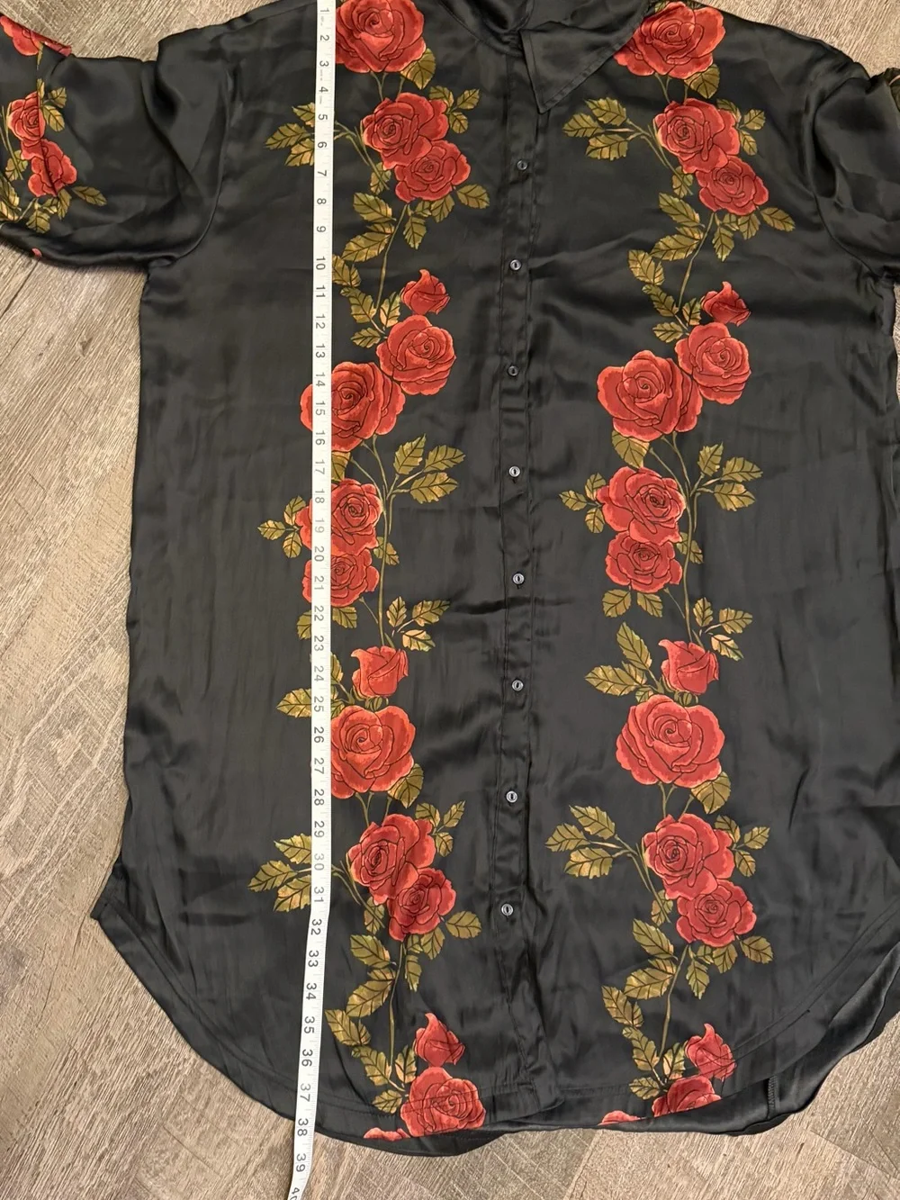 ✨ Free People Off The Vine Satin Rose Oversized Button-Down ✨